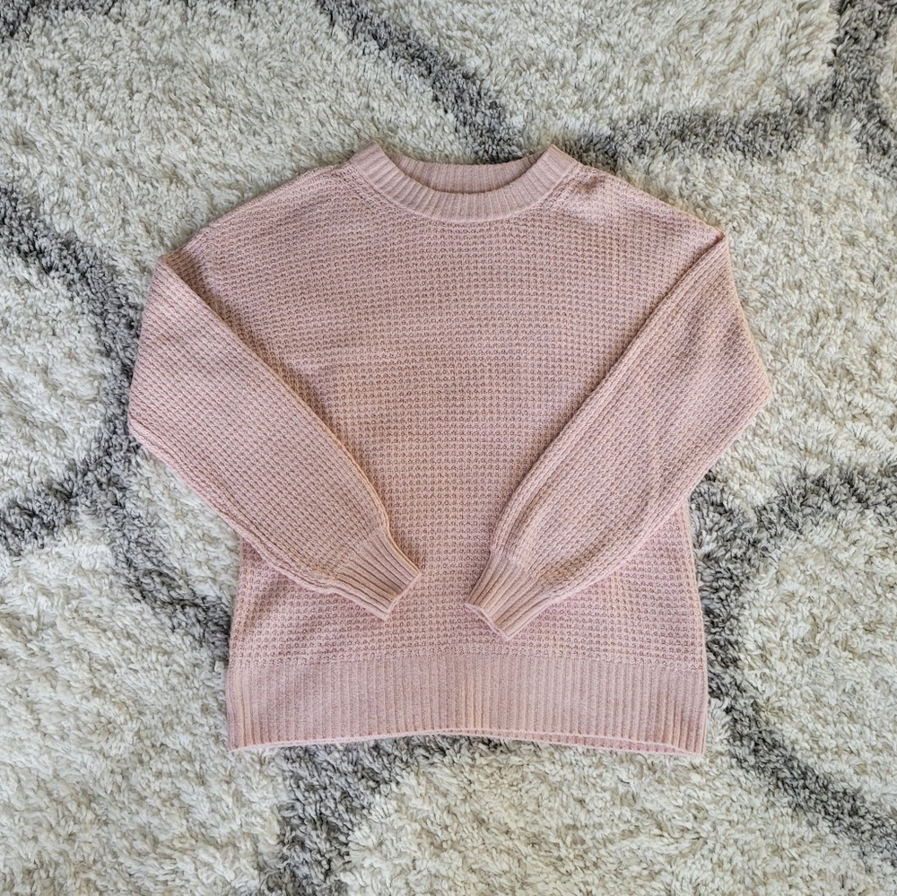 Oversized Pink Knit Sweater | Size XS | American Eagle Outfitters